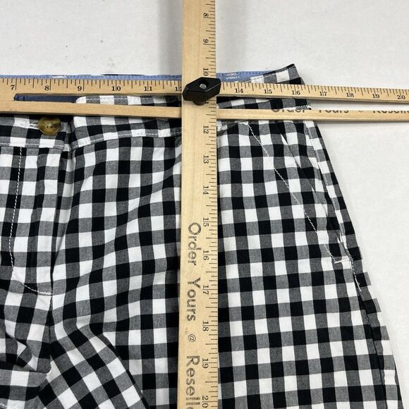 Talbots Weekend Chino Shorts 10P Black White Gingham Check Cotton Preppy Summer - Picture 8 of 11